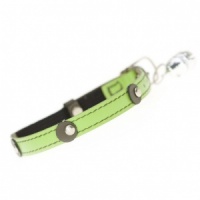 Moet Lime Leather Cat Collar